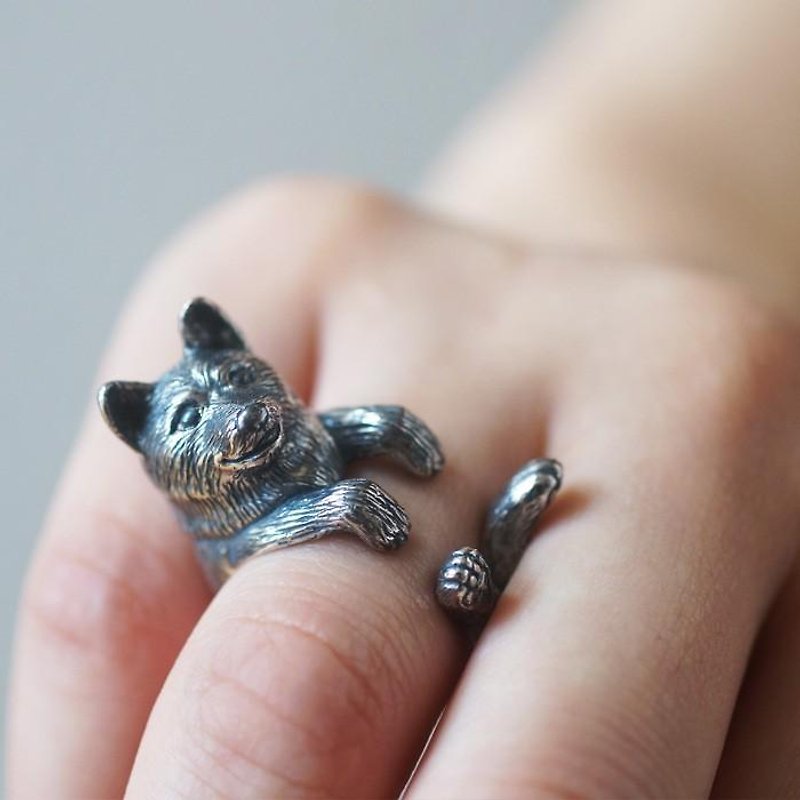 犬リング 柴犬 - 戒指 - 其他金属 银色