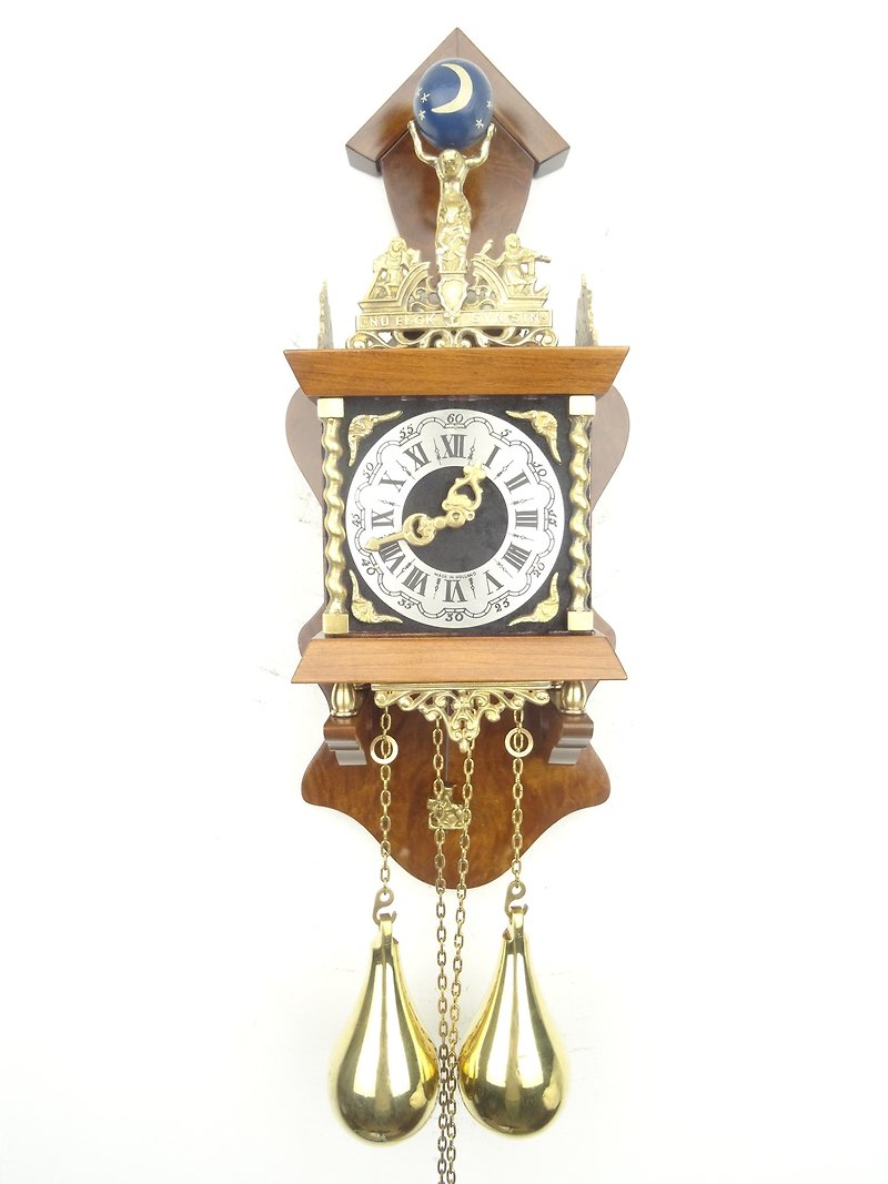 桑斯荷兰挂钟复古古董 8 天（Warmink WUBA Junghans Era） - 时钟/闹钟 - 木头 咖啡色