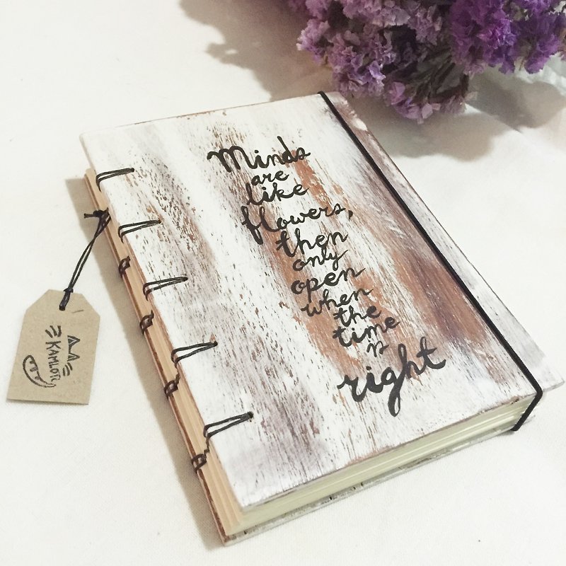 Vintage notebook handmadenotebook diary - 笔记本/手帐 - 纸 白色