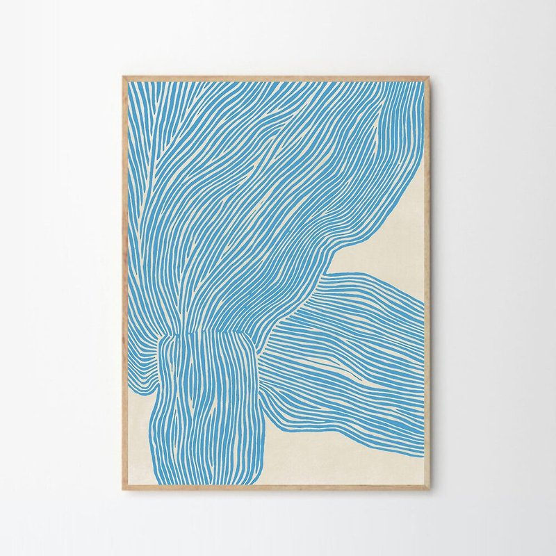 【艺术挂画】Rebecca Hein | The Line - Blue - 海报/装饰画/版画 - 纸 