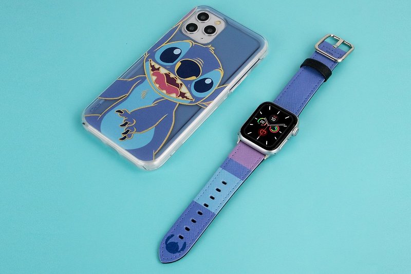 迪士尼史迪仔十字压纹牛皮革Apple Watch真皮表带Series 1-8,SE,U - 表带 - 真皮 