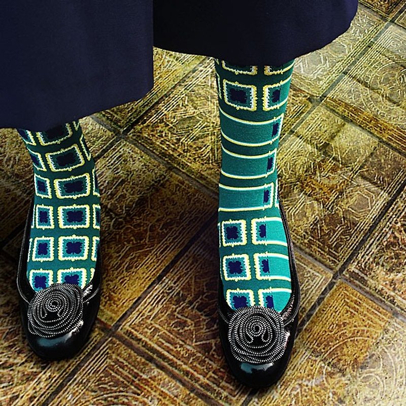 靴下エピック / irregular / socks / green - 袜子 - 棉．麻 绿色