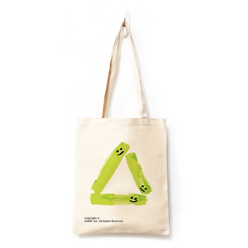 小黄瓜 环保 Recycle 收纳包 化妆包 帆布袋 托特包 环保袋 帆布 - 手提包/手提袋 - 棉．麻 绿色