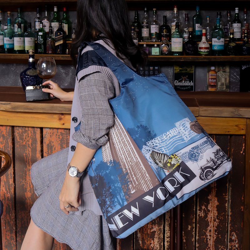 ENVIROSAX 澳洲折叠购物袋 | Travel旅行─美国纽约 - 侧背包/斜挎包 - 聚酯纤维 多色