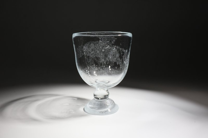 气泡高脚杯-新竹手工玻璃 - 杯子 - 玻璃 透明