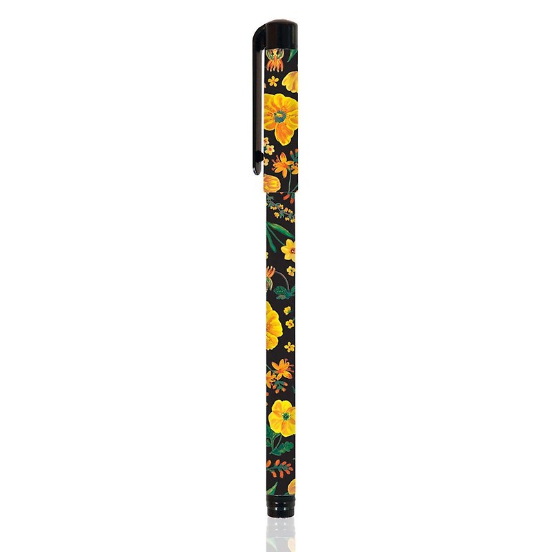 7321-娜塔莉 0.5黑色原子笔(1入)-黄色夜花园,73D72627 - 圆珠笔/中性笔 - 塑料 黑色