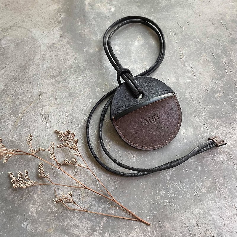 gogoro钥匙皮套订制 黑+深咖啡定制化礼物 - 钥匙链/钥匙包 - 真皮 