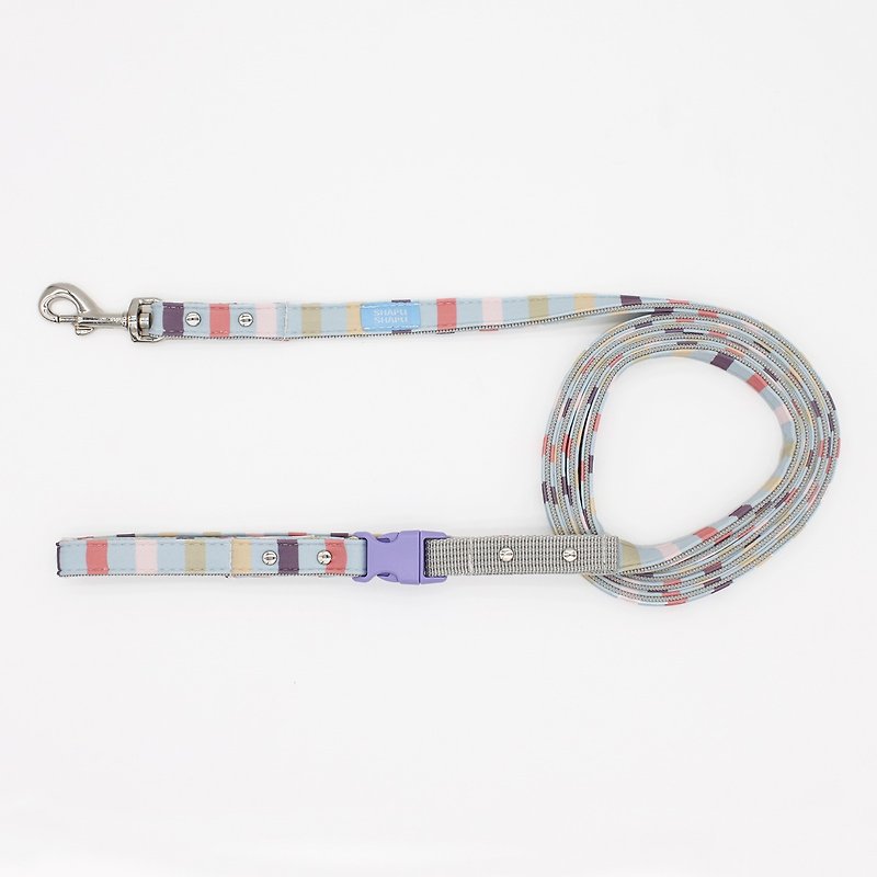 SHAPU La 120cm牵绳－蓝紫条 - 项圈/牵绳 - 尼龙 