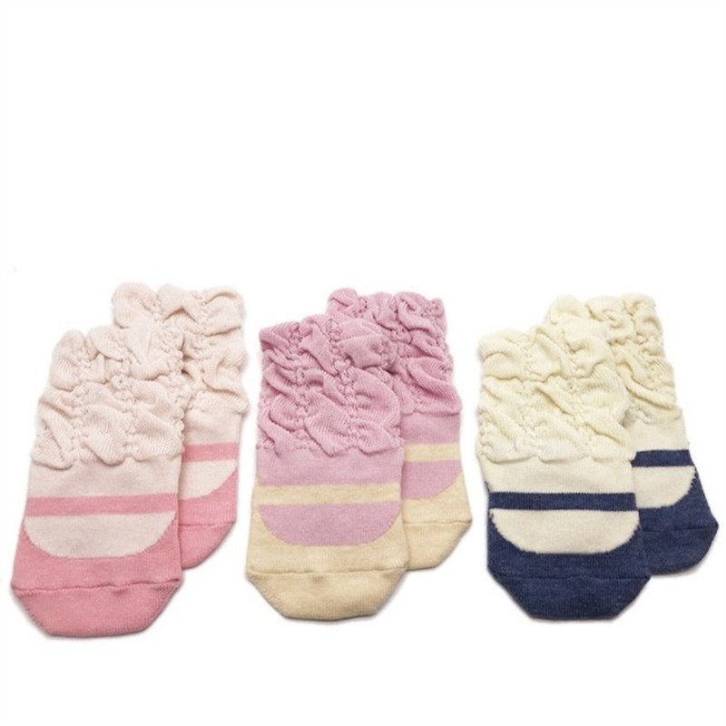 日本Knock Knock 泡泡止滑儿童袜3入组 宝宝袜 日本制 - 其他 - 棉．麻 粉红色