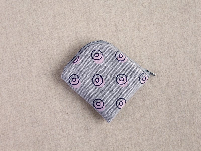【绢印傲角零钱包】- 葡萄紫 - 皮夹/钱包 - 棉．麻 紫色