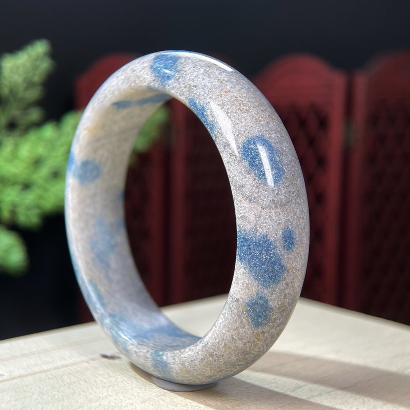 稀有K2水晶手镯59MM 高瓷高振动星光水晶手环 释放压力 愉悦心情 - 手链/手环 - 水晶 蓝色