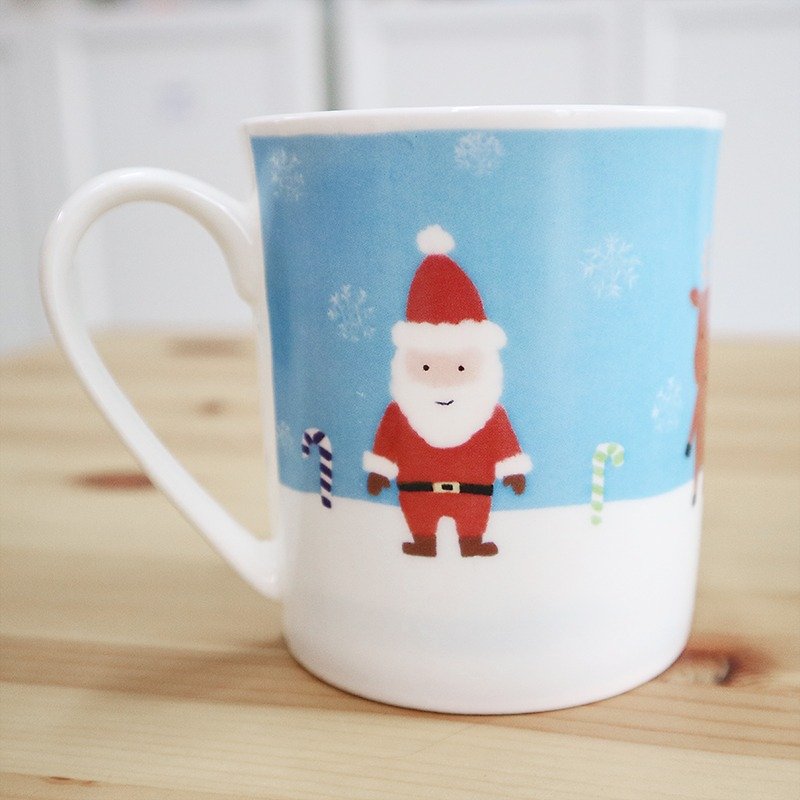 圣诞包装 买二送一  骨瓷马克杯-圣诞老公公 - 咖啡杯/马克杯 - 瓷 蓝色