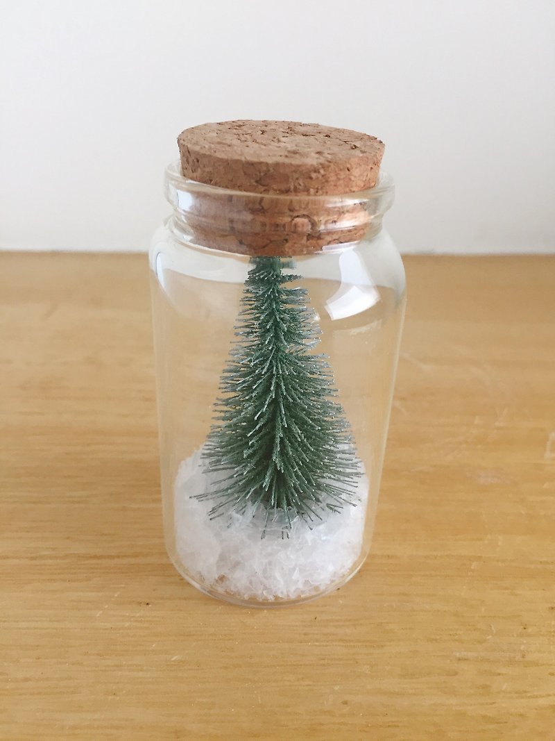 纯自然 DIY 雪景 雪 树 玻璃瓶 摆饰 圣诞 送礼 疗愈 小物 - 摆饰 - 玻璃 白色