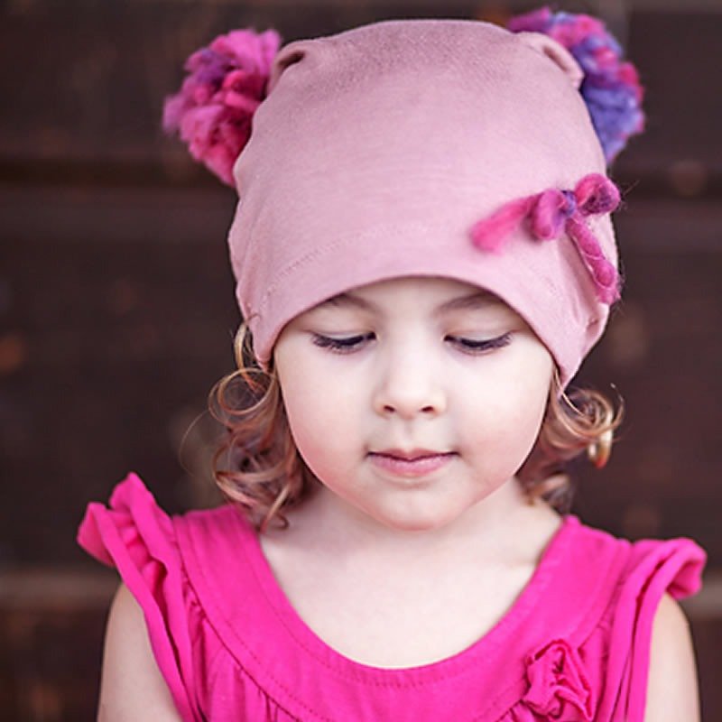 意大利Mondo Rotondo毛线球球棉帽(粉色) - 围嘴/口水巾 - 其他材质 粉红色