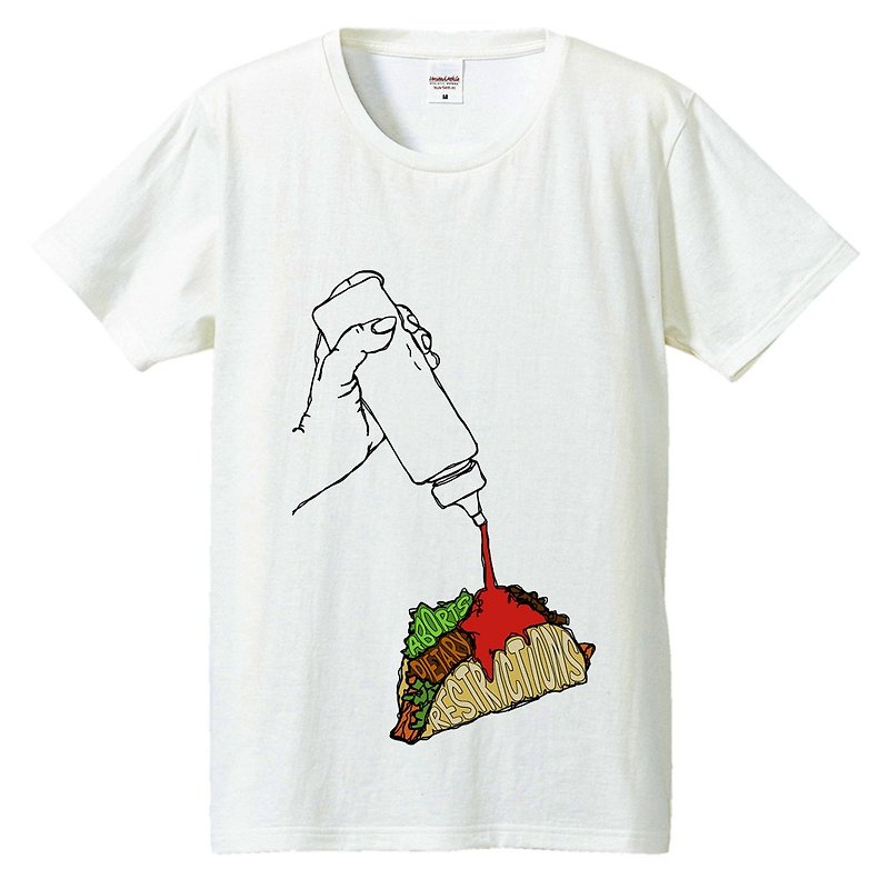 Tシャツ /  It aborts dietary restrictions - 男装上衣/T 恤 - 棉．麻 白色
