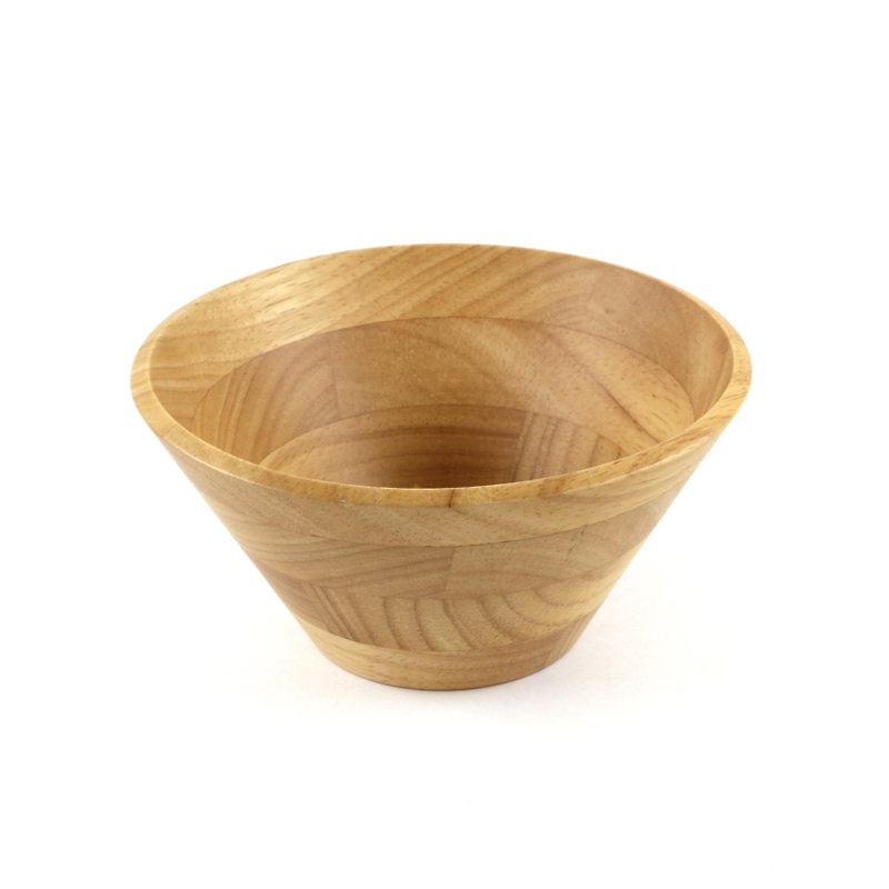 |巧木| 木制凹底沙拉碗(原木色)/木碗/汤碗/餐碗/凹底碗/橡胶木 - 碗 - 木头 咖啡色