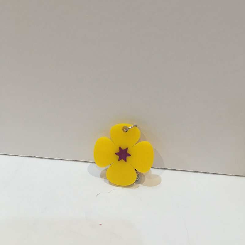 flower the explorer keyring : yellow primrose - 吊饰 - 压克力 黄色