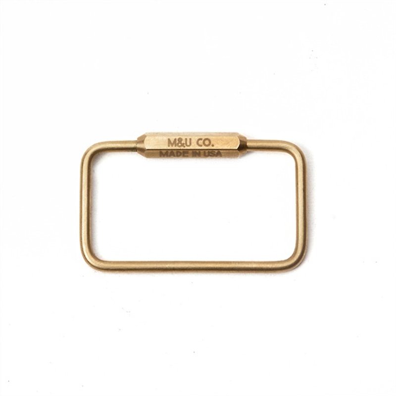 美国 M&U 手工方形黄铜钥匙圈 - 钥匙链/钥匙包 - 其他金属 