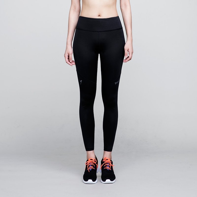 METEOR SPORTSWEAR 反光设计黑色运动紧身裤 - 女装运动裤 - 聚酯纤维 黑色