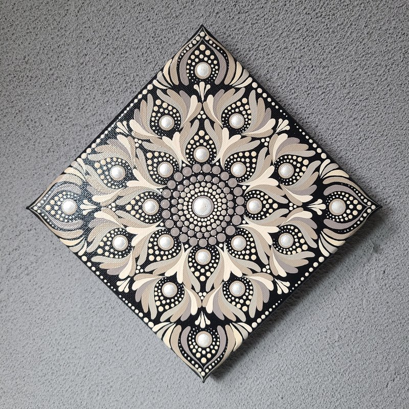 Mandala 点绘曼陀罗 (15CM) - 插画/绘画/写字 - 其他材质 黑色