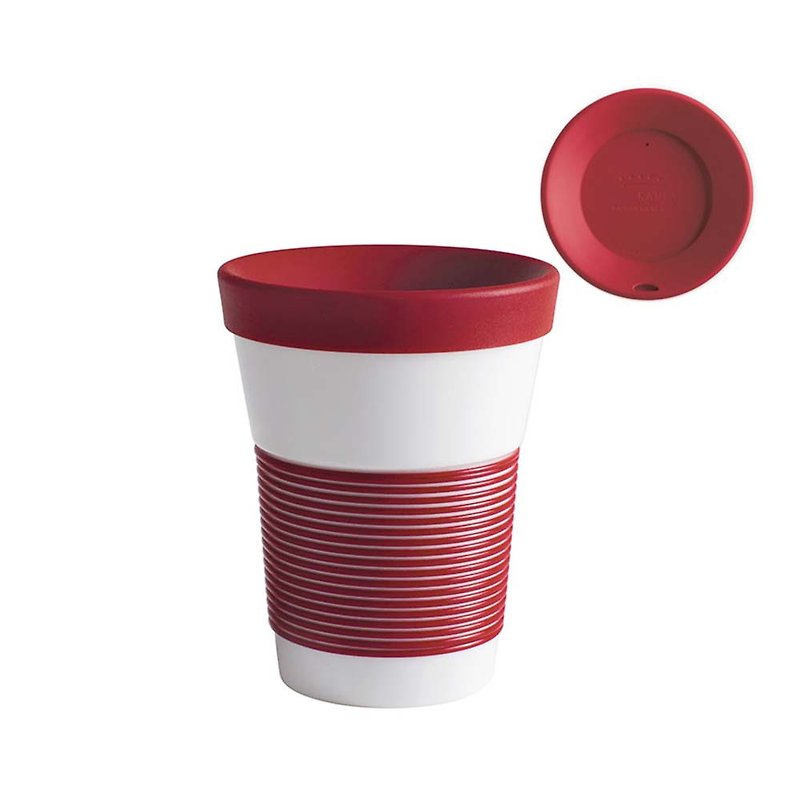 摩登系列-350ml含盖随行杯-野莓红-原厂盒装 - 咖啡杯/马克杯 - 瓷 红色