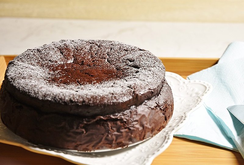 庆祝Celebrate-7寸古典巧克力蛋糕~浓纯巧克力特级深黑苦甜巧克力 - 巧克力 - 新鲜食材 黑色