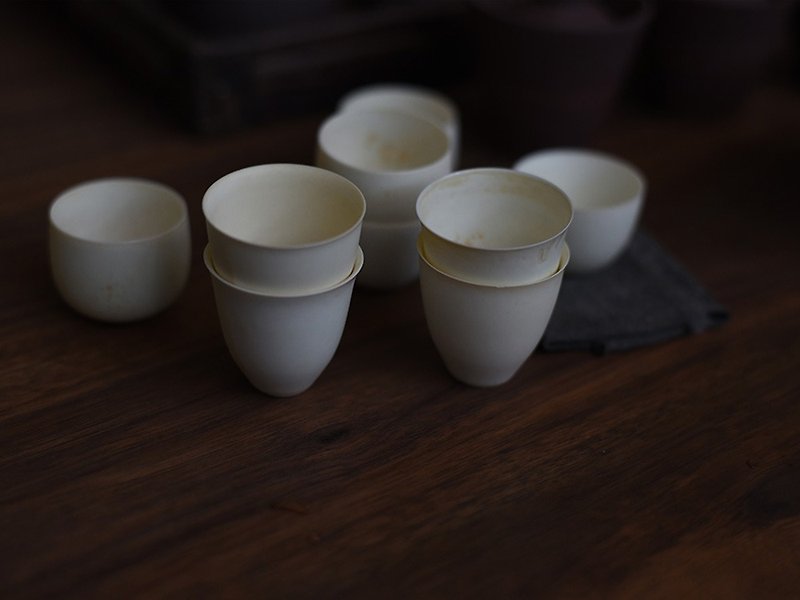 草木灰釉 手工超薄胎茶杯品茗 聚香杯 蛋壳杯 - 茶具/茶杯 - 瓷 