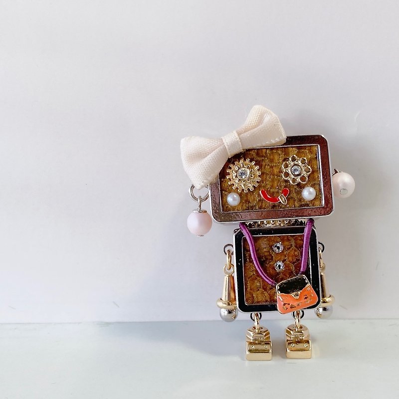 【机器人配件】机器人挂件 - 项链 - 塑料 咖啡色