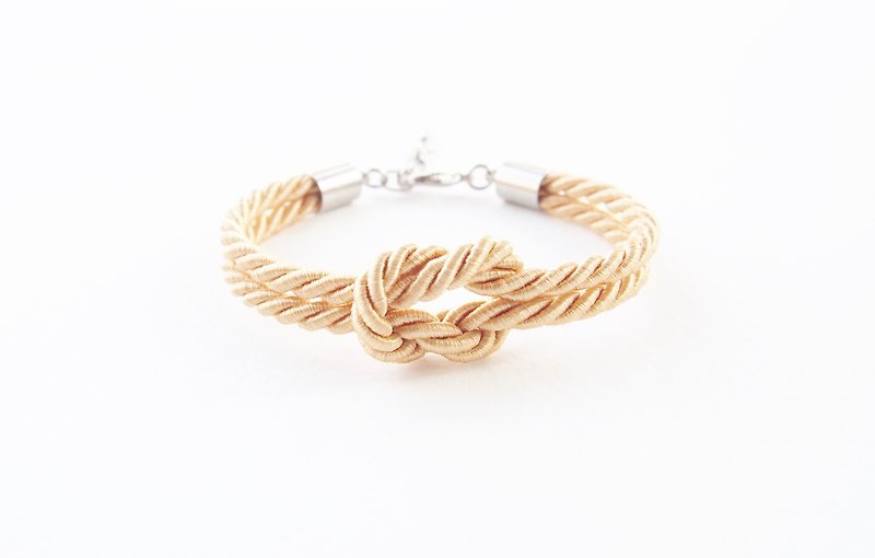 Light gold knot rope bracelet - 手链/手环 - 其他材质 金色
