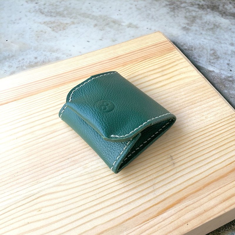 DUAL 小巧方块零钱包 - 开运绿 - 零钱包 - 真皮 绿色
