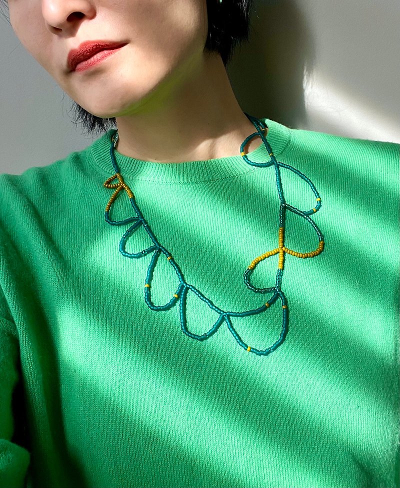 日本珠串多用途挂链 / 挂绳 / 颈链 / 眼镜链 /证件链 - 项链 - 其他材质 绿色