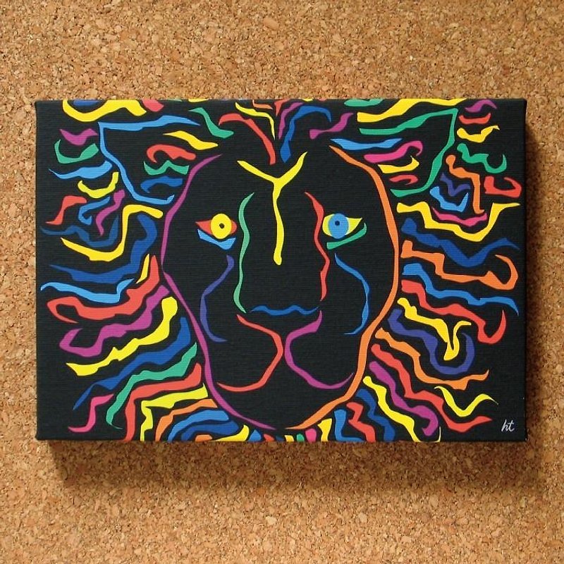 艺术 海报 绘画 挂画 时尚 优雅 狮子 动物 壁贴 创意 色彩 黑色 - 海报/装饰画/版画 - 其他材质 多色