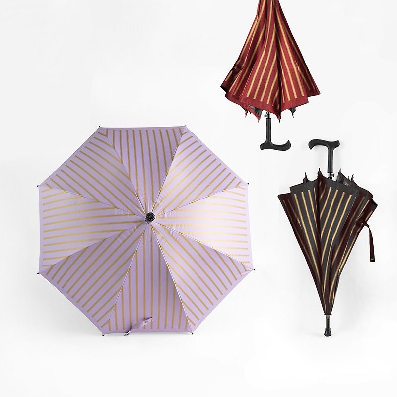 【BGG Umbrella Umbrella】时尚遮阳拐杖伞 - 雨伞/雨衣 - 聚酯纤维 紫色