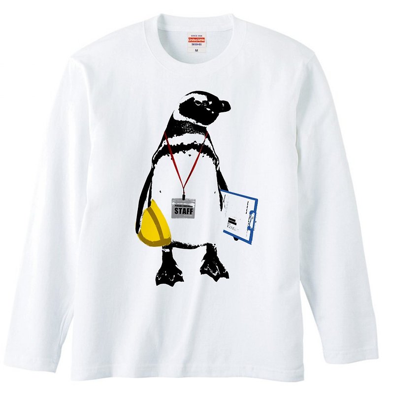ロングスリーブTシャツ / STAFF Penguin - 男装上衣/T 恤 - 棉．麻 白色
