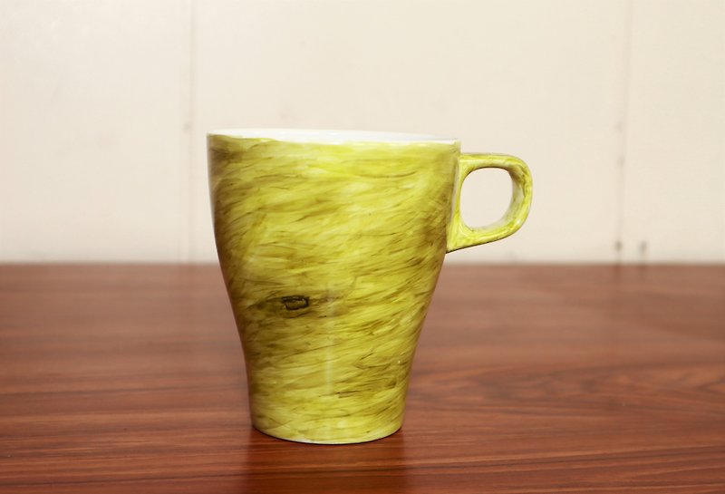 限量情人节礼物  古绿绒 手绘烤杯子(限量一件) - 咖啡杯/马克杯 - 陶 金色