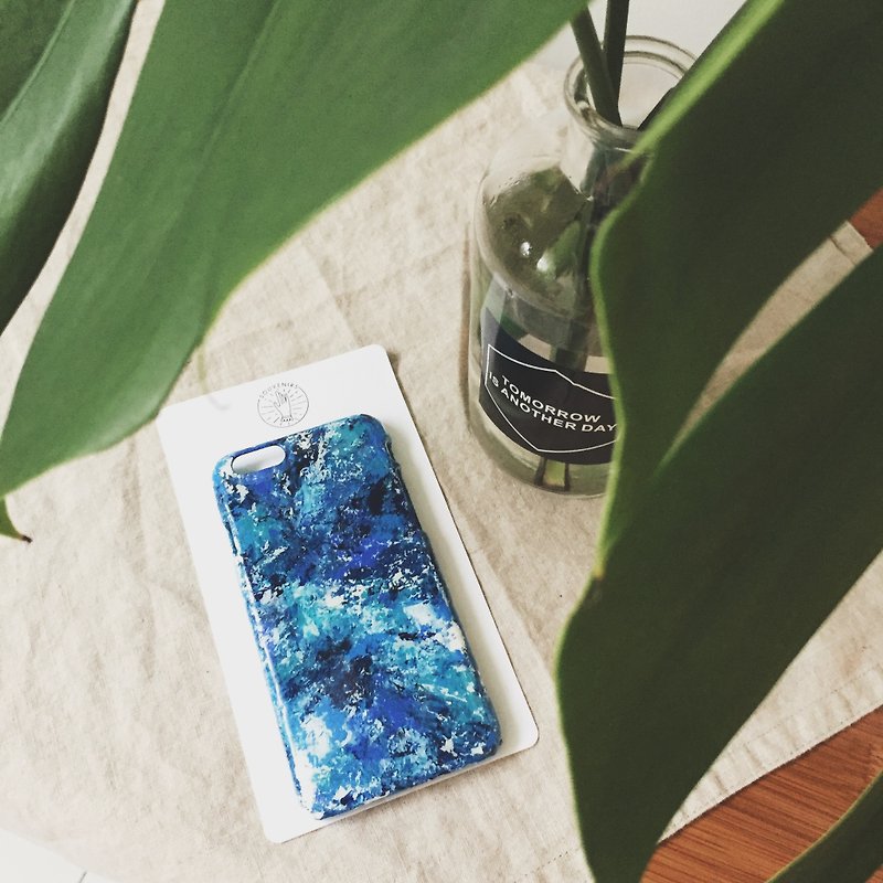 |Souvenirs|原创手画个性和风蓝色Frozen系列油画硬壳不掉色 - 手机壳/手机套 - 颜料 蓝色