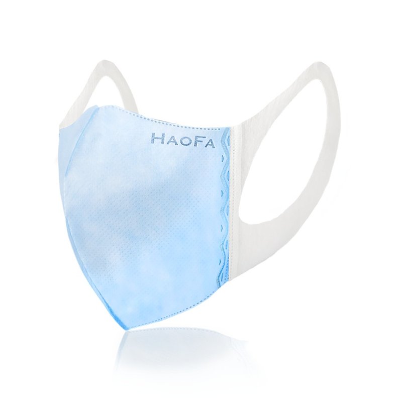 【HAOFA x MASK】 3D 无痛感立体口罩 天空蓝成人款 │50片/盒 - 口罩 - 其他材质 蓝色