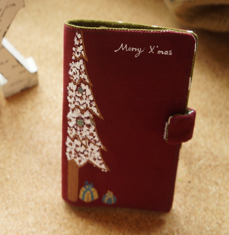 圣诞卡片-手绘圣诞树下的愿望布卡片/耶诞节(附纸卡) - 卡片/明信片 - 棉．麻 