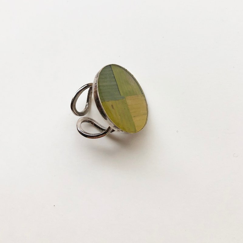 竹林印象 925银 戒指 - 戒指 - 银 绿色