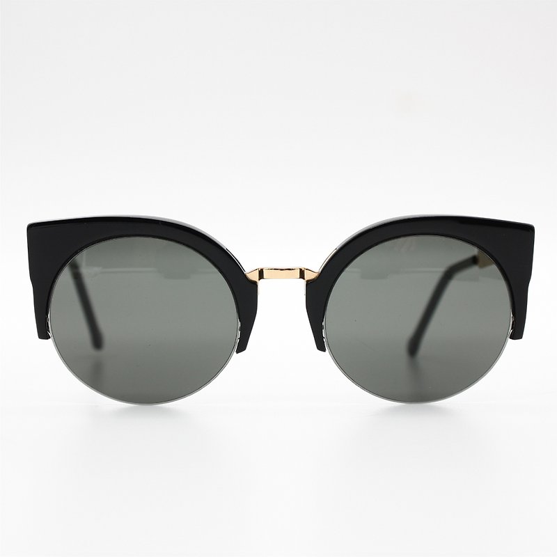 SUPER太阳眼镜 - LUCIA FRANCIS BLACK GOLD - 眼镜/眼镜框 - 其他材质 黑色