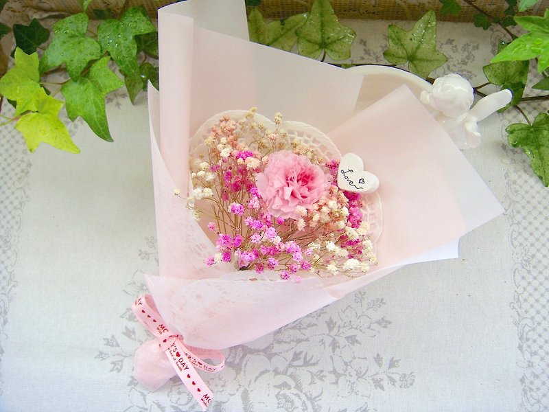 Masako 真爱妈咪 不凋花康乃馨 小花束 限量 - 植栽/盆栽 - 植物．花 粉红色