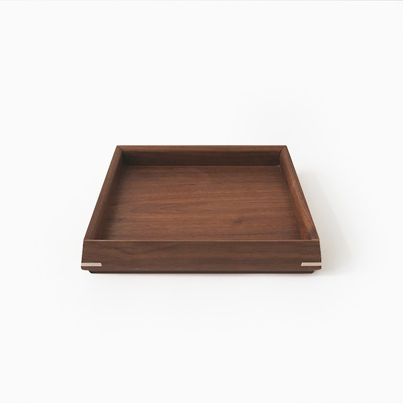 日式榫卯实木托盘餐盘茶盘点心盘黑胡桃创意礼品 - 收纳用品 - 木头 