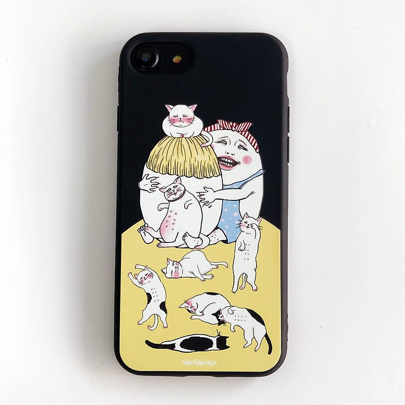 猫奴人生 - iPhone 手机壳 (全软壳) - 手机壳/手机套 - 塑料 黑色