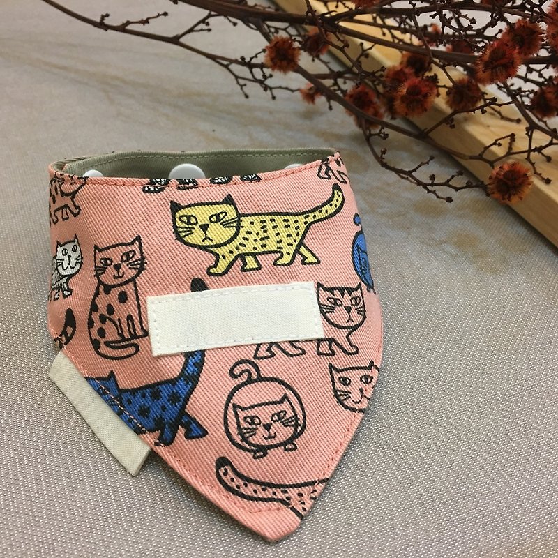 毛小孩三角领巾－变色猫 - 项圈/牵绳 - 棉．麻 多色