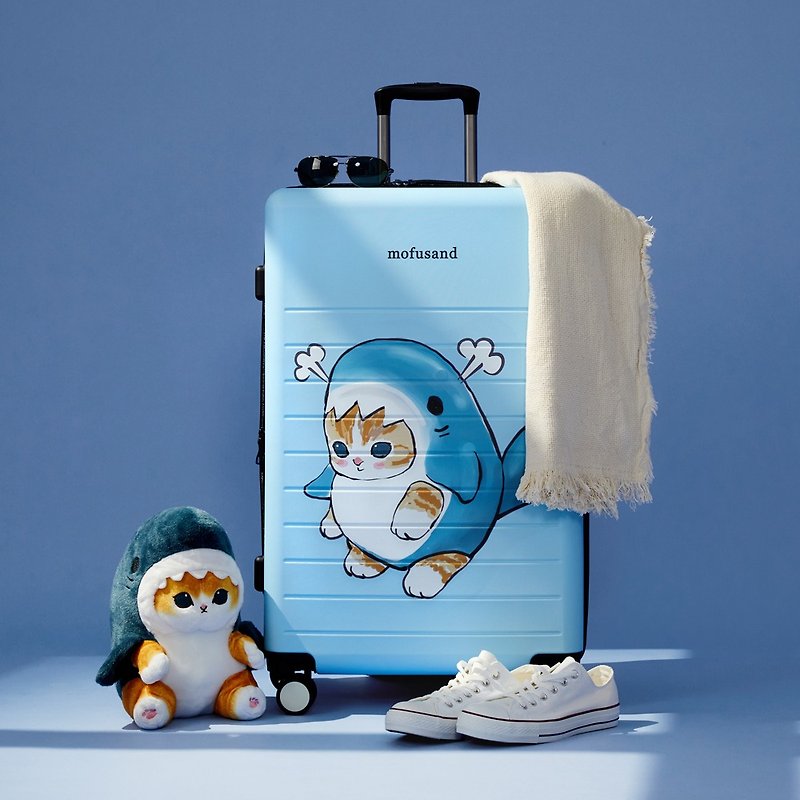 【MOFUSAND】猫福珊迪28寸 拉链款可扩充行李箱-蓝 - 行李箱/行李箱保护套 - 塑料 蓝色