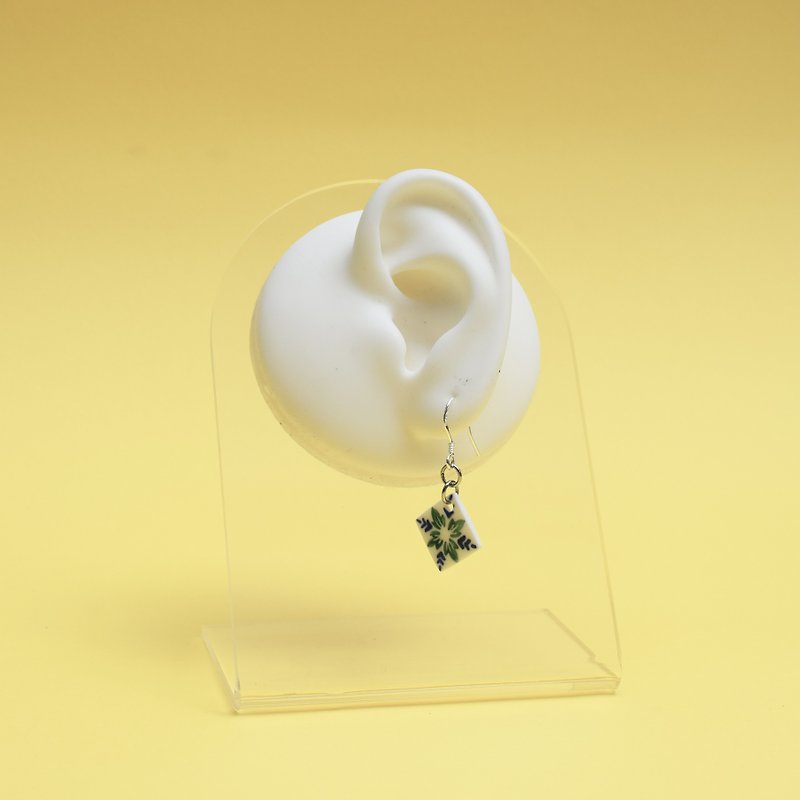 普吉岛瓷砖 04 普吉岛瓷砖陶瓷耳环 - 耳环/耳夹 - 陶 绿色