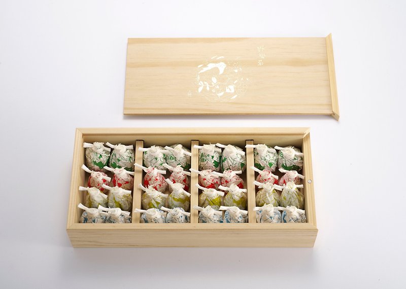 茶叶礼盒-【野乐茶】茶山太极-台湾四大青茶礼盒(32入) 伴手礼 - 茶 - 新鲜食材 红色