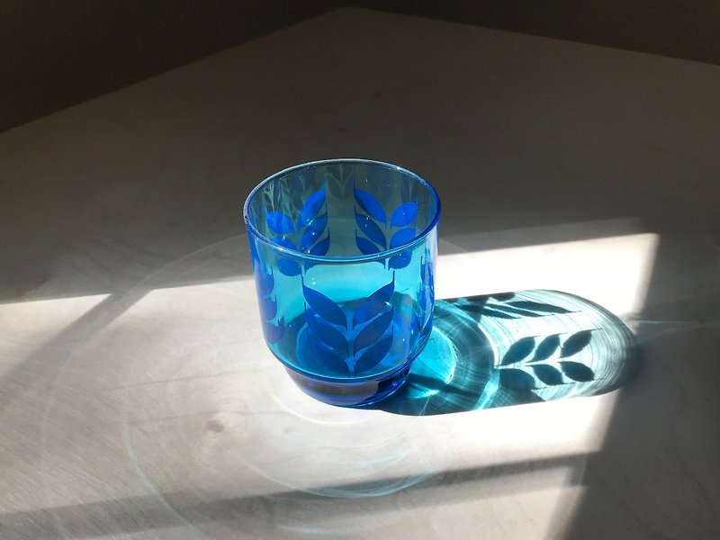早期透明蓝色水杯 - 杯子 - 玻璃 蓝色