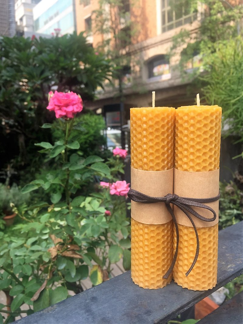 玫瑰蜂蜡蜡烛(花香调) 居家香氛系列 礼物小品 - 蜡烛/烛台 - 蜡 黄色