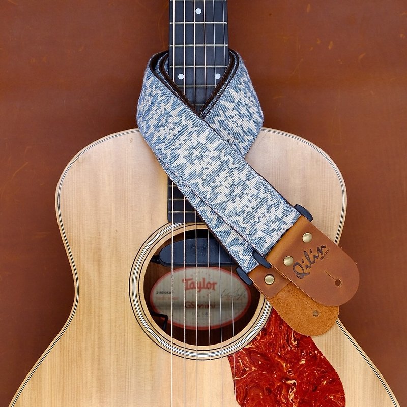 蓝色编织的吉他表带 - 吉他/乐器 - 真皮 蓝色